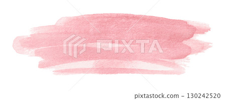 pink watercolor background. Artistic hand paint. Isolated on transparent background. 130242520