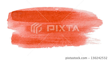 red watercolor background. Artistic hand paint. Isolated on transparent background. 130242532