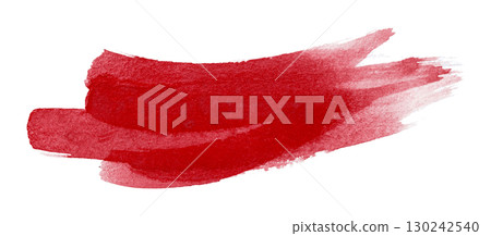 red watercolor background. Artistic hand paint. Isolated on transparent background. 130242540