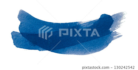 blue watercolor background. Artistic hand paint. Isolated on transparent background. 130242542