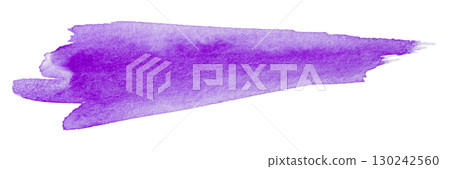 purple watercolor background. Artistic hand paint. Isolated on transparent background. 130242560