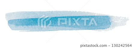 light blue watercolor background. Artistic hand paint. Isolated on transparent background. 130242564