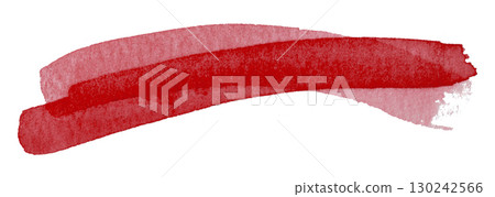 red watercolor background. Artistic hand paint. Isolated on transparent background. 130242566