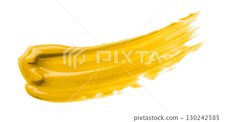 Yellow watercolor brush isolated on transparent background Yellow watercolor brush isolated on transparent background 130242585