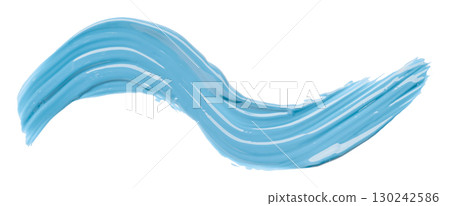 Light blue watercolor brush isolated on transparent background 130242586