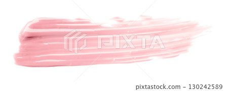 Pink watercolor brush isolated on transparent background 130242589