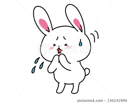 感冒了嗎？過敏了嗎？咳嗽的兔子 130242999