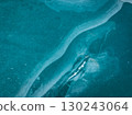 Beautiful high altitude frozen lake surface  in Tibet, China 130243064