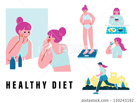 Woman on a healthy diet Woman on a healthy diet 130243192