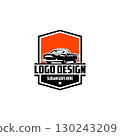 Legendary Car Logo. Ready-to-use logo template with isolated vectors. Perfect for transportation businesses. 130243209