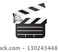 isolated black film maker clapped board icon 130243448