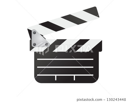 isolated black film maker clapped board icon isolated black film maker clapped board icon 130243448