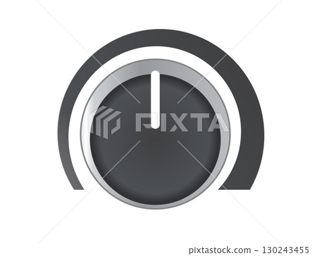 Black circle audio mixing console controller button icon 130243455