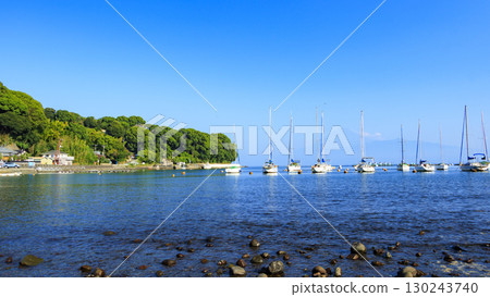 Mount Fuji and yachts seen from Furuu 130243740