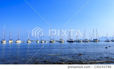 Mount Fuji and yachts seen from Furuu 130243746