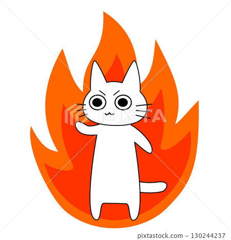 Illustration of a cat character carrying a flame and burning with fighting spirit | Cat, cat, character, flame, fighting spirit, motivation Illustration of a cat character carrying a flame and burning with fighting spirit | Cat, cat, character, flame, fighting spirit, motivation 130244237