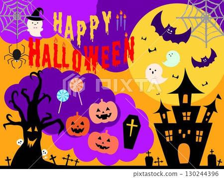 Cute halloween illustration 130244396