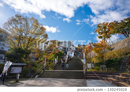 Ikaho Onsen in autumn, entrance to the stone steps, Shibukawa City, Gunma Prefecture Ikaho Onsen in autumn, entrance to the stone steps, Shibukawa City, Gunma Prefecture 130245028