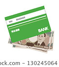 Passbook and banknotes 130245064