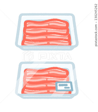 Pork belly in a tray Pork belly in a tray 130245262