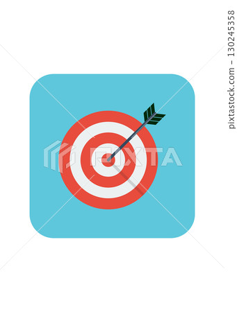Target with arrow flat app icon stock illustration 130245358