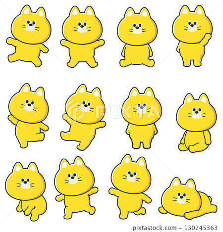 卡通貓姿勢集01 130245363