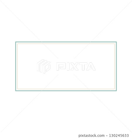 自然可愛的煙燻綠色和米色矩形框架插圖 130245633