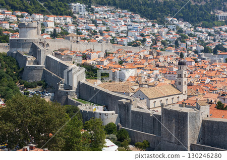 歐洲克羅埃西亞杜布羅夫尼克舊城區的景色 歐洲克羅埃西亞杜布羅夫尼克舊城區的景色 130246280