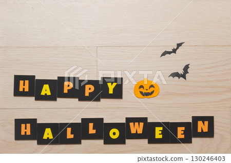 Cute Halloween sign frame 130246403