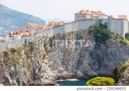 View of the city walls of Dubrovnik in Croatia, Europe 130246635