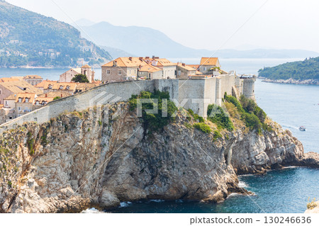 View of the city walls of Dubrovnik in Croatia, Europe View of the city walls of Dubrovnik in Croatia, Europe 130246636