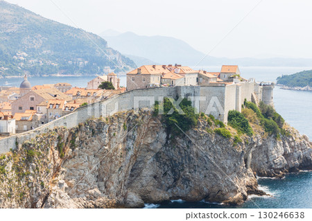 View of the city walls of Dubrovnik in Croatia, Europe 130246638