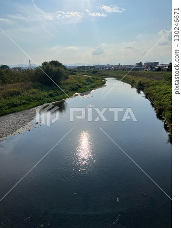 Idyllic scenery with a river 130246671