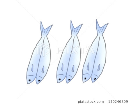 Dried multiple blue fish 130246809