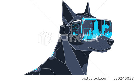 Metaverse Dog Virtual Reality Futuristic Tech Metaverse Dog Virtual Reality Futuristic Tech 130246838