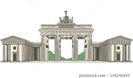 Iconic Brandenburg Gate in Berlin, Germany 130246845