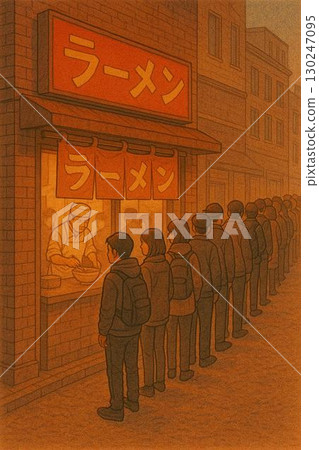 Queue at the ramen shop 130247095