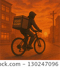Food delivery at dusk 130247096