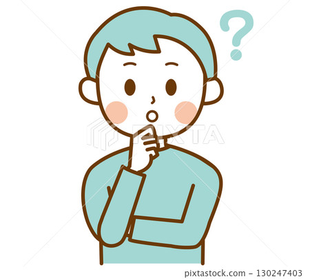 頭上有問號的男人的插圖 130247403