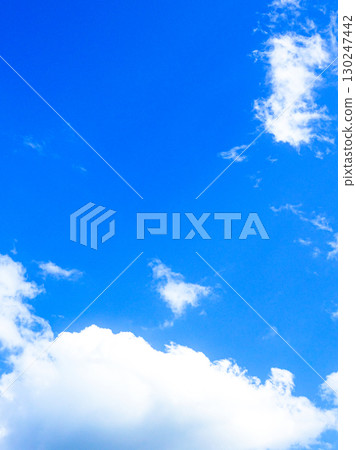 A simple landscape of blue sky and clouds 130247442