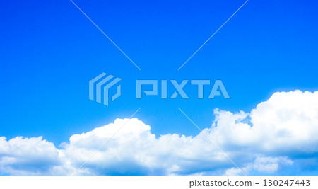 A simple landscape of blue sky and clouds 130247443