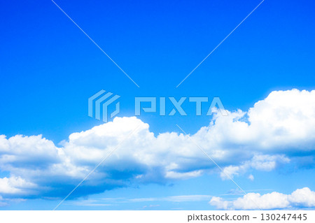 A simple landscape of blue sky and clouds A simple landscape of blue sky and clouds 130247445