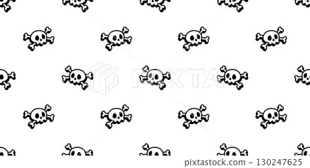 skull crossbones seamless pattern Halloween ghost spooky vector cartoon doodle tile background gift wrapping paper repeat wallpaper scarf isolated devil evil illustration design skull crossbones seamless pattern Halloween ghost spooky vector cartoon doodle tile background gift wrapping paper repeat wallpaper scarf isolated devil evil illustration design 130247625