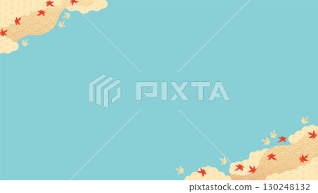 BG Material - Autumn Japanese Style 5-2 Vector BG Material - Autumn Japanese Style 5-2 Vector 130248132