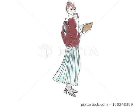 A woman in a dress A woman in a dress 130248399