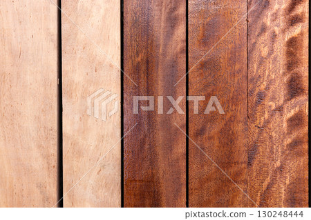 Wood material and varnish painting in construction work. 130248444