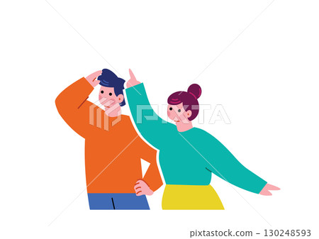 Men and women aiming for their goals 130248593