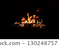 A brightly burning bonfire 130248757