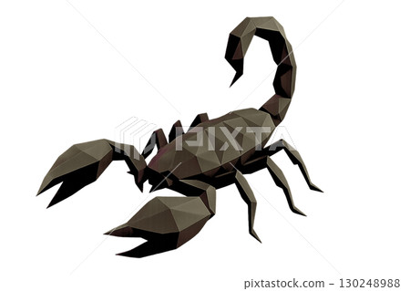 低多邊形風格蝎子插畫 低多邊形風格蝎子插畫 130248988