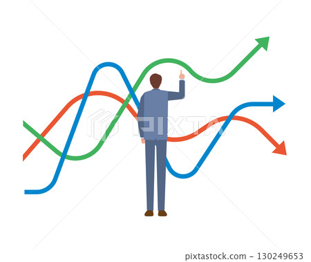 A man predicting the market A man predicting the market 130249653